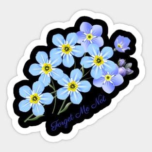 Forget-Me-Not Flower Botanical Sticker
